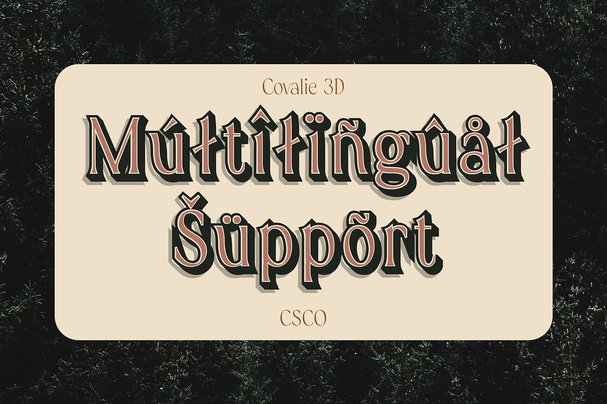 Covalie 3D, a Serif Font by Craft Supply Co. (Photo 7 of 8)