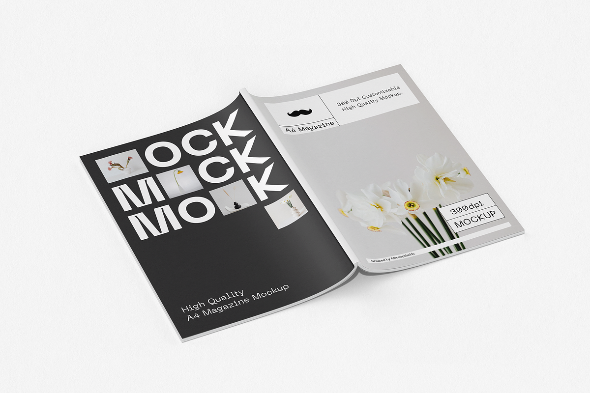 A4 Magazine Mockup, a Books & Magazine Mockup by Mockupdaddy (Photo 5 of 10)