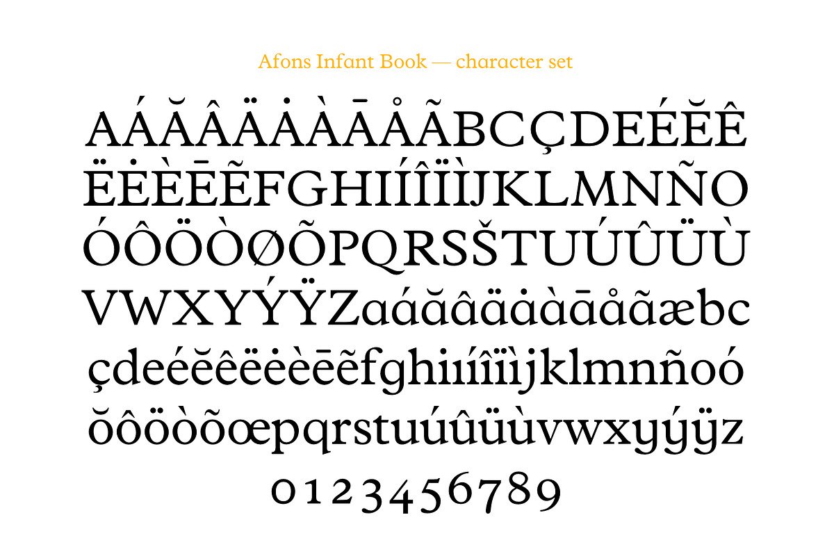 Afons Infant typeface family, a Serif Font by Andy Peat (Photo 4 of 5)