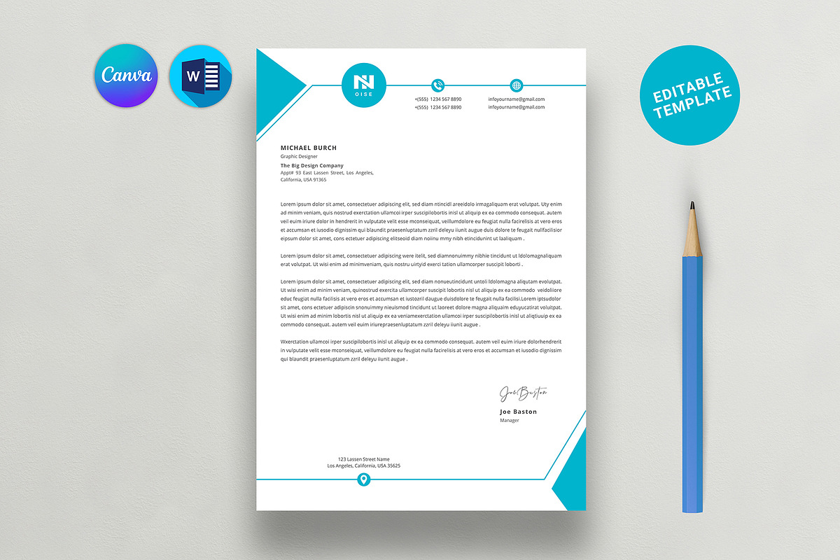 Letterhead, a Stationery Template by DesignDevisers (Photo 2 of 10)