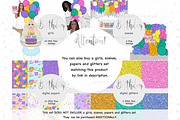 Happy Birthday Clipart, an Illustration by GlamArtZhanna (Thumbnail 4 of 4)