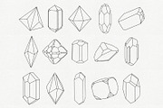 Mineralogy - 40 Vector Crystals, a Decorative Illustration by Helga Wigandt (Thumbnail 3 of 6)