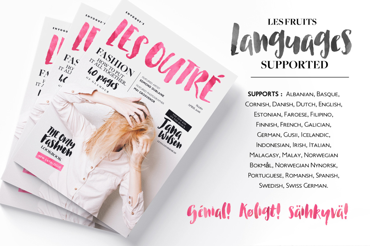 Les Fruits Brush Font, a Script Font by Nicky Laatz (Photo 5 of 5)