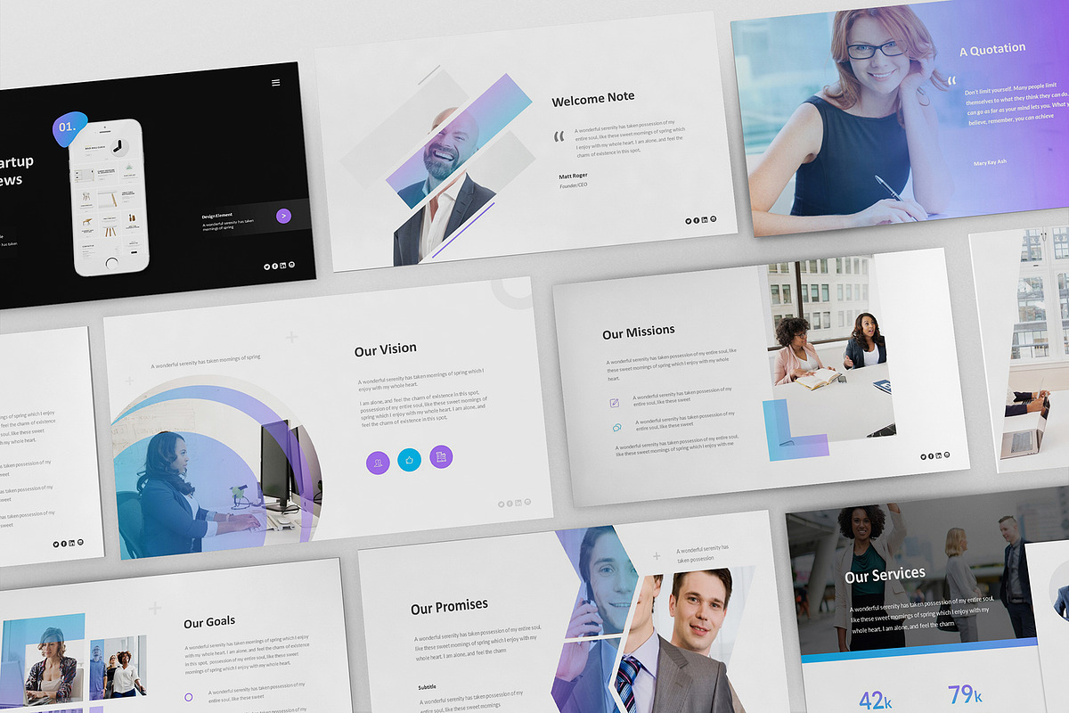 Startup Pitch Deck Google Slides, a Presentation Template by Giant Design (Photo 2 of 10)
