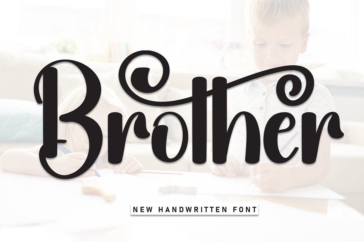 Brother | Script Font, a Handwritten Font by Scratchones (Photo 1 of 9)