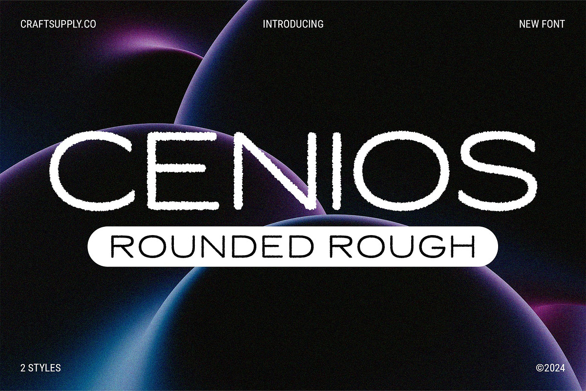 Cenios Rounded Rough, a Sans Serif Font by Craft Supply Co. (Photo 1 of 8)
