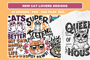 cat lovers pod svg png designs, a Graphic by NH graphic (Thumbnail 1 of 2)