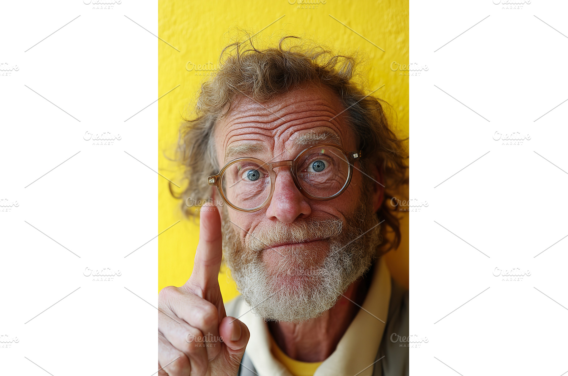 Elderly caucasian male expressing, a Background Photo by Lermont51