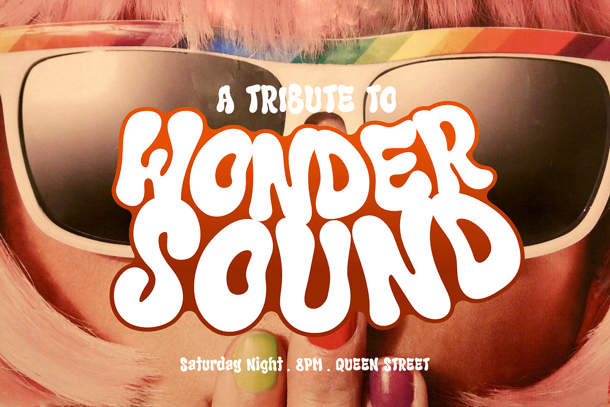 Wetnessday - Groovy Type, a Sans Serif Font by ikiiko (Photo 5 of 7)