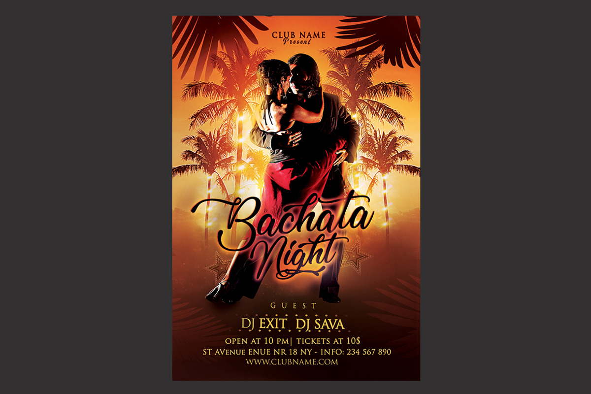 Bachata Party Flyer, a Flyer Template by DSGraphicDesign