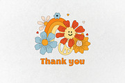 Groovy retro collection. Vector, an Object Graphic by VaraNa Art (Thumbnail 8 of 8)