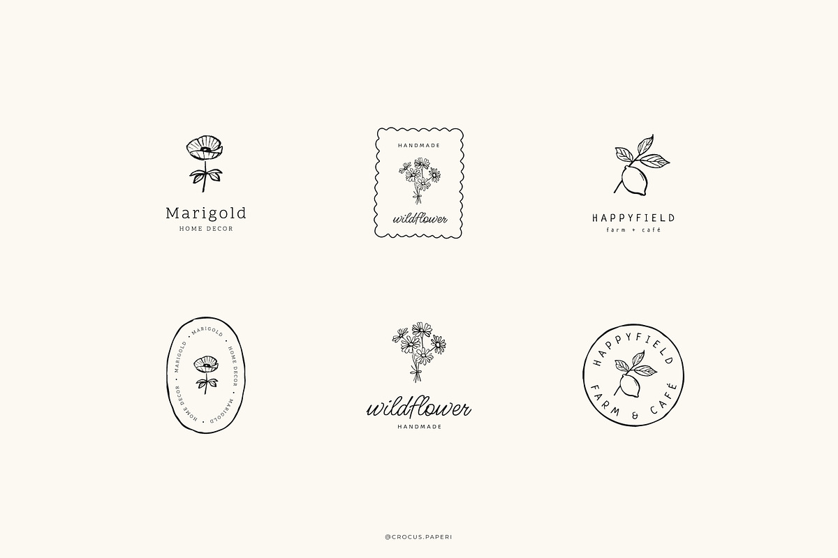 Botanical logos Vol. 4, a Branding & Logo Template by Crocus Paperi (Photo 13 of 16)