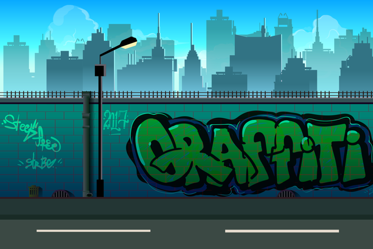 2d Graffiti Seamless Background, a Background Graphic by 2dvillShop (Photo 1 of 2)
