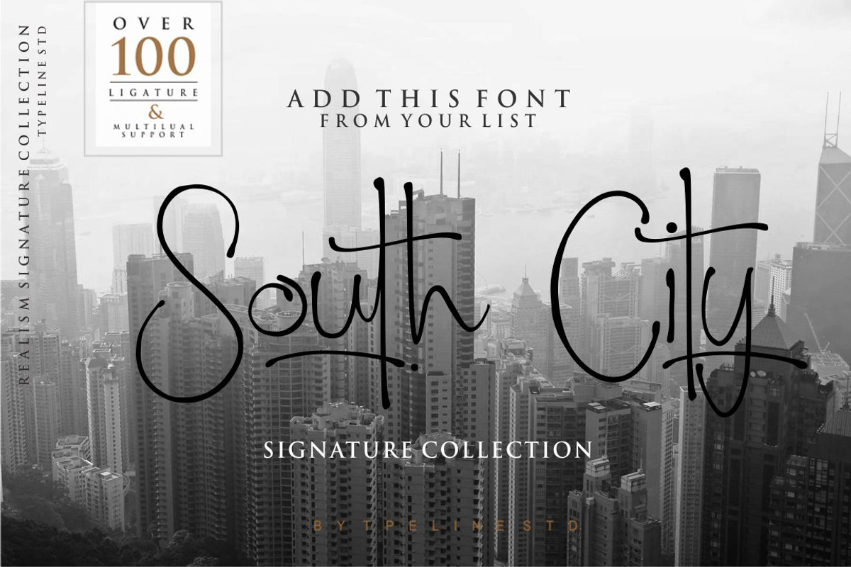 South City Realism Script, a Script Font by typeline studio (Photo 13 of 13)