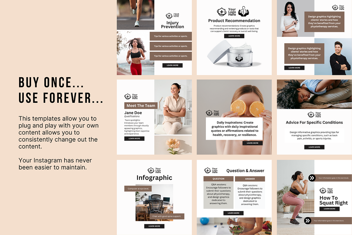 Physiotherapy Social Media, a Social Media Template by Sincerely Media (Photo 5 of 9)