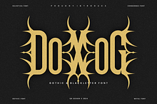 Doxog - Gothic Typeface Font