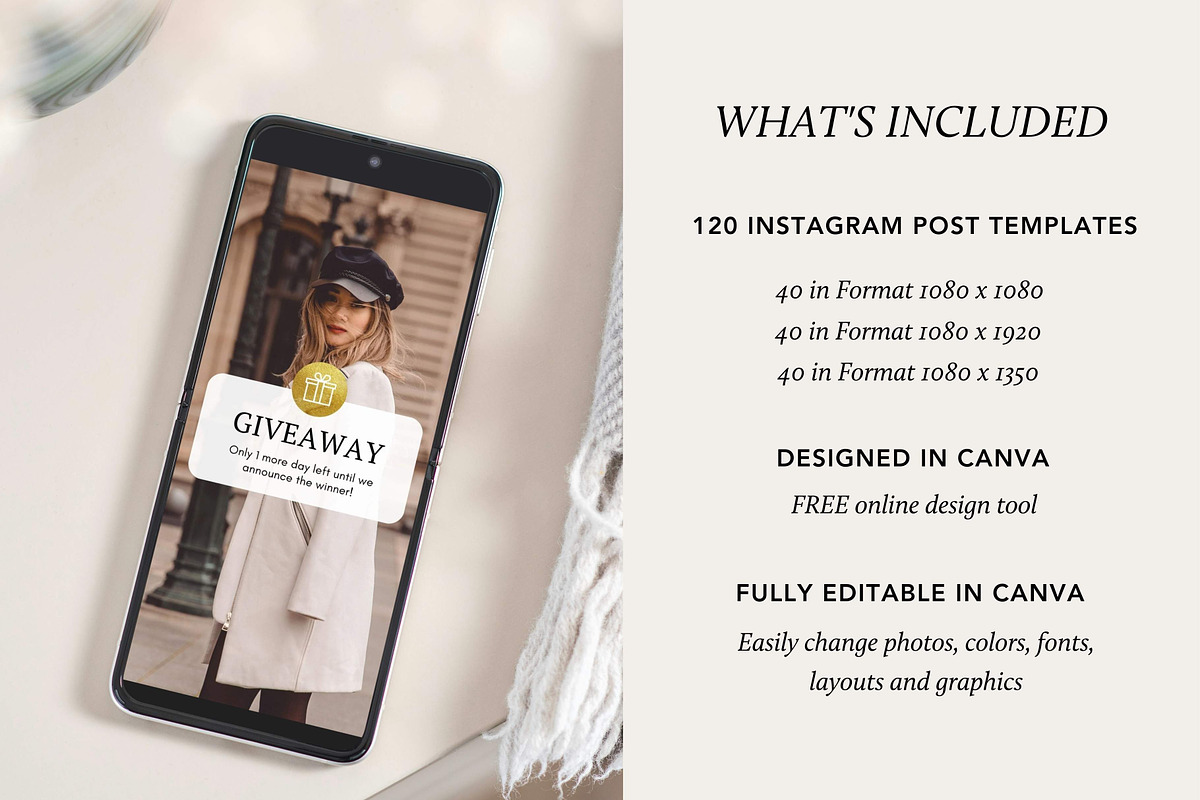 Gold Instagram Post Pack Canva, a Social Media Template by DeeBeeDesign (Photo 3 of 9)