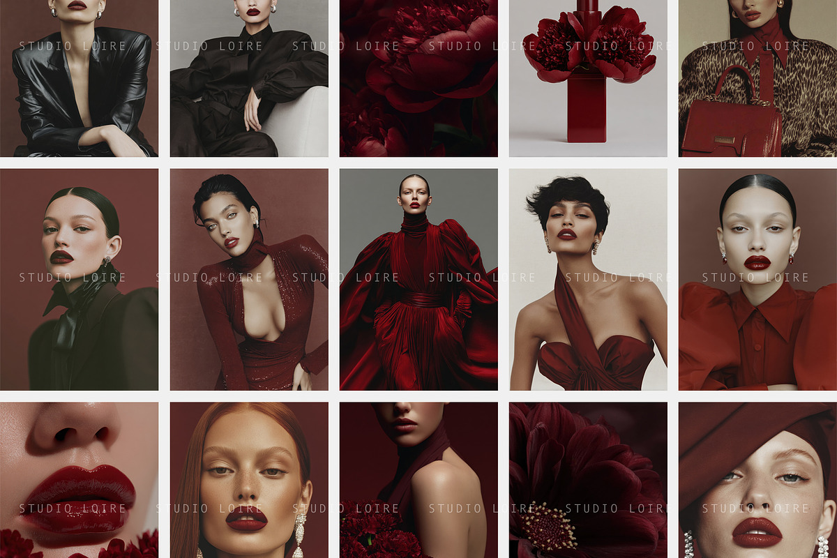 Burgundy Editorial Stock Images, a Beauty & Fashion Photo by Studio Loire (Photo 5 of 11)