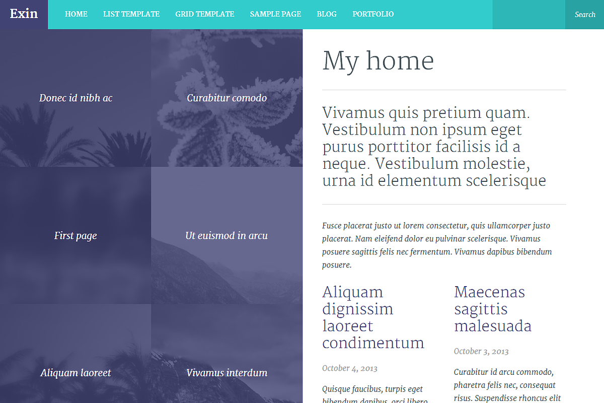 Exin WordPress theme, a WordPress Template by FineHive (Photo 1 of 5)