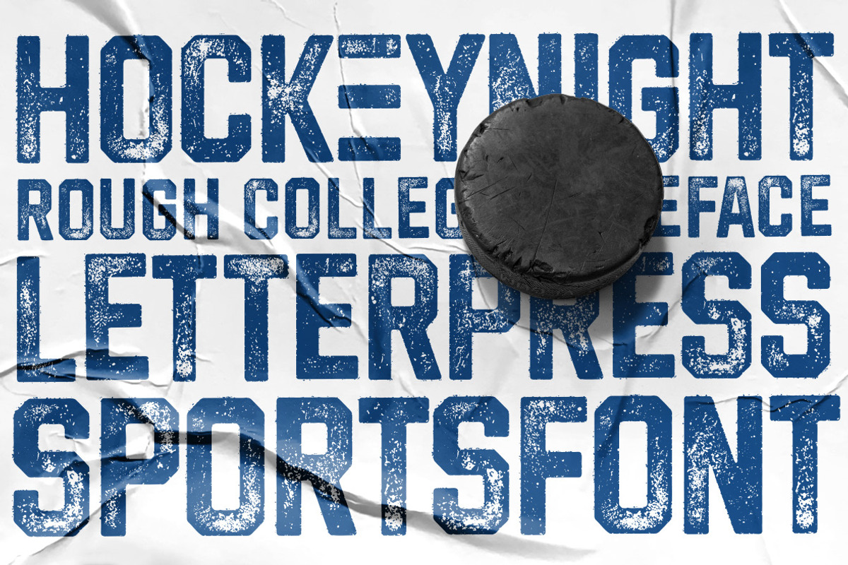 Hockeynight Sans Rough, a Sans Serif Font by XTOPH - Fonts (Photo 5 of 7)