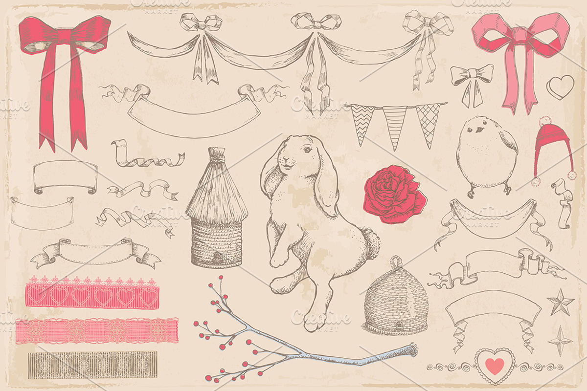 InKit Pretty Hand Drawn MegaBundle, an Illustration by Vector Vintagery (Photo 3 of 4)
