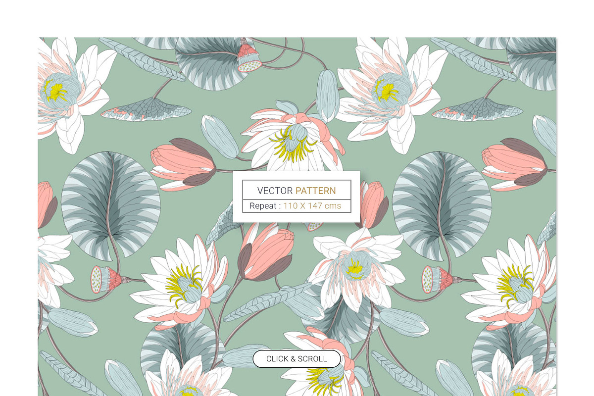 Lotus Vector Pattern & More!, a Wallpaper Graphic by Pink Linen (Photo 5 of 15)