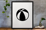 Beach Ball Silhouette SVG, a Sport Illustration by newminddesign (Thumbnail 2 of 3)