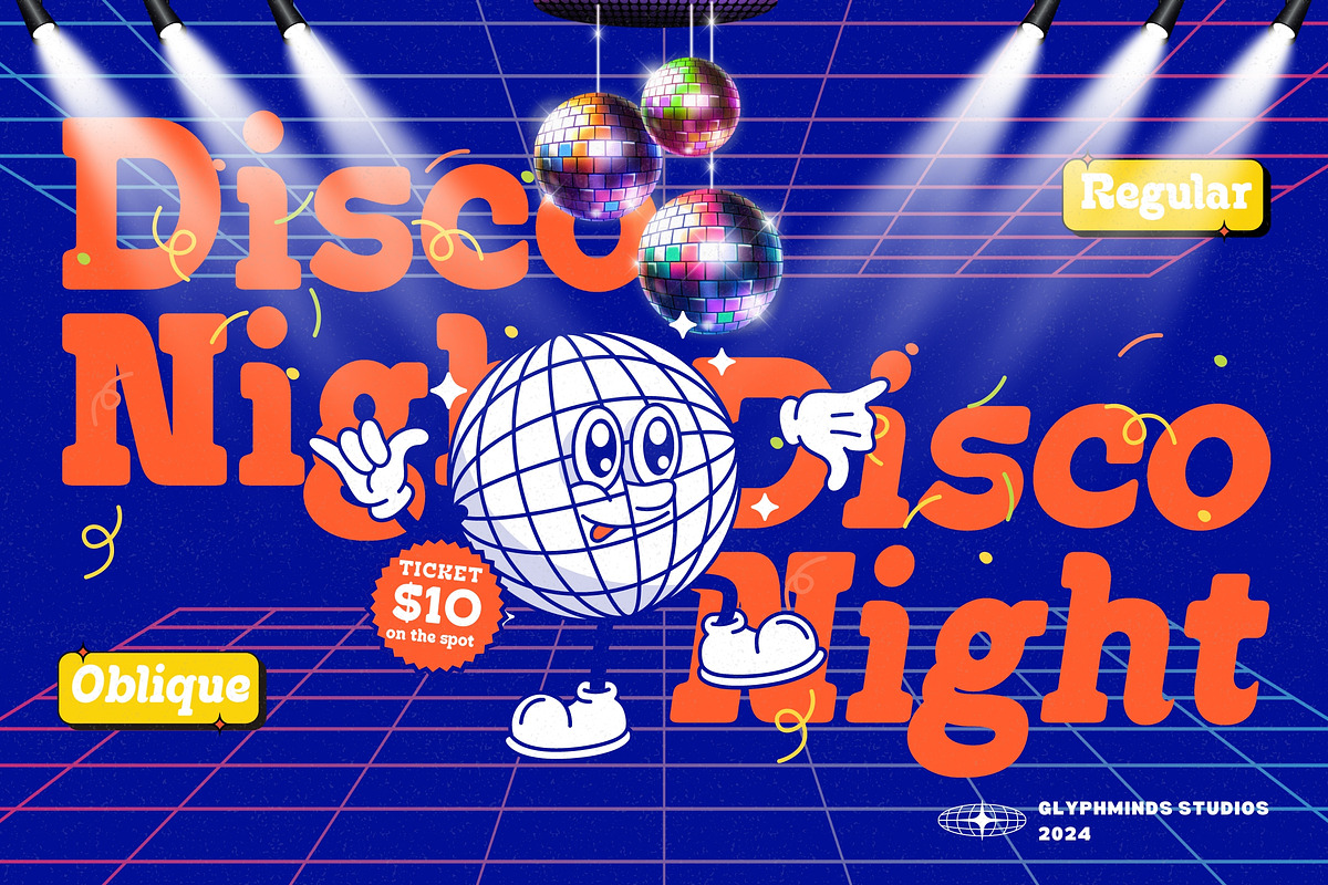 Jocked - Fun Retro Display Font, a Font by Glyphminds Studios (Photo 2 of 13)