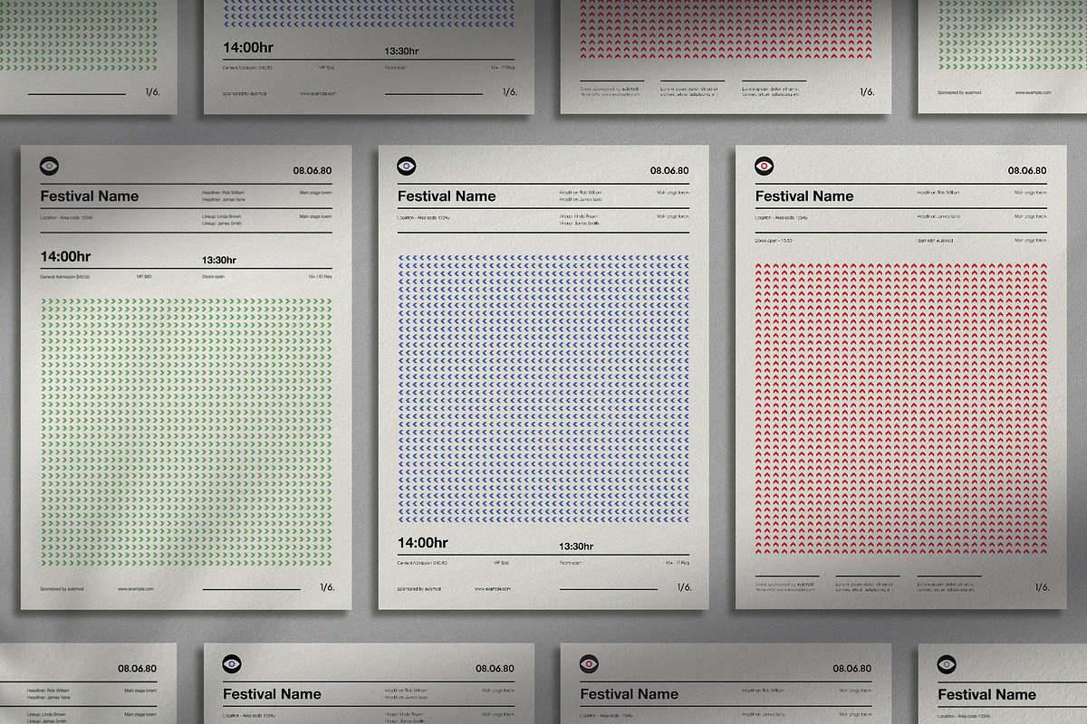Swiss Style Minimal Poster Set, a Poster Template by wavebreak