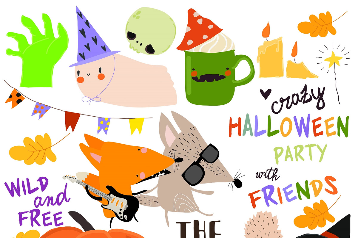 Cute Cartoon Set With Funny Animals, an Object Illustration by Maria Starus (Photo 3 of 3)