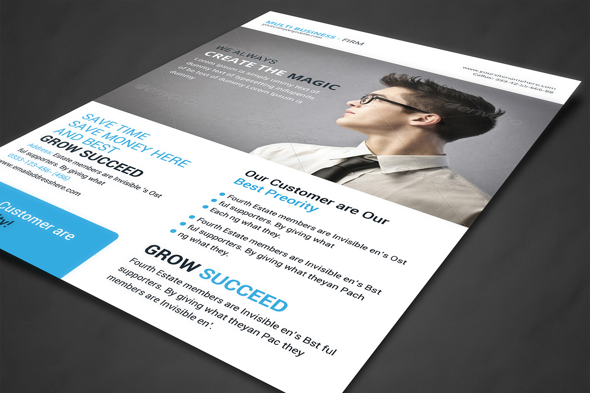 Multipurpose Business Flyer Template, a Templates & Theme by AfzaalGraphics (Photo 2 of 4)