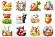 Cute Peeking Easter Animals Clipart, an Illustration by RobertsArt (Thumbnail 4 of 7)