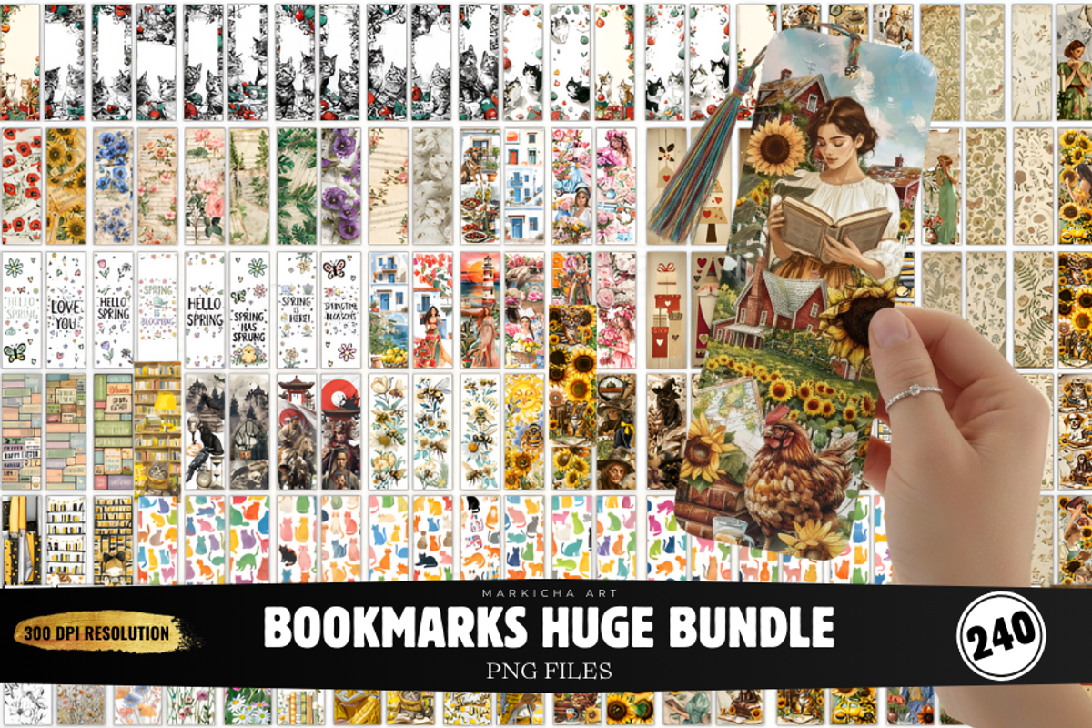 Bookmarks Png Huge Bundle, an Illustration by Markicha Art (Photo 1 of 24)