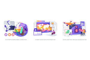 AI Tools for Ocean Health abstract, a Technology Illustration by Visual Generation