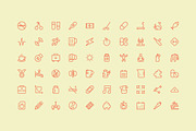 100 Fitness Vector Icons, an Outline Icon by Creative Stall (Thumbnail 2 of 2)