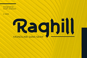 Raghill – Monoline Sans Serif, a Sans Serif Font by NURF Designs (Thumbnail 1 of 10)