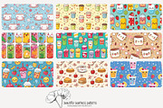 70 kawaii drinks seamless pattern, a Pattern Graphic by Poppy Lane Studio (Thumbnail 3 of 10)