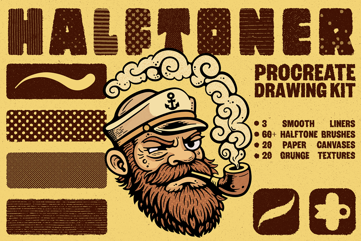 Halftoner Procreate Brushset, a Brush Add-On by PeeperDesignStudio (Photo 1 of 7)