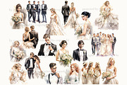 Bride and Groom Clipart, a Person Illustration by GlamArtZhanna (Thumbnail 2 of 5)