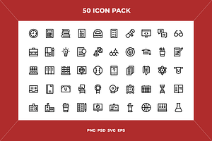 University icons, an Outline Icon by Wencory