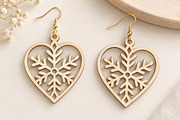 Christmas Snowflake Earrings SVG, an Object Graphic by Canvas Craft (Thumbnail 3 of 4)