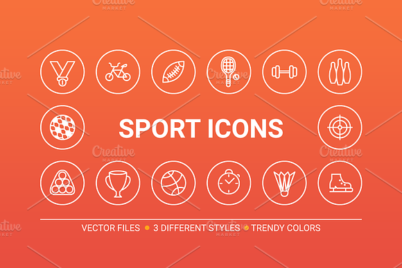 Circle sport icons preview 6