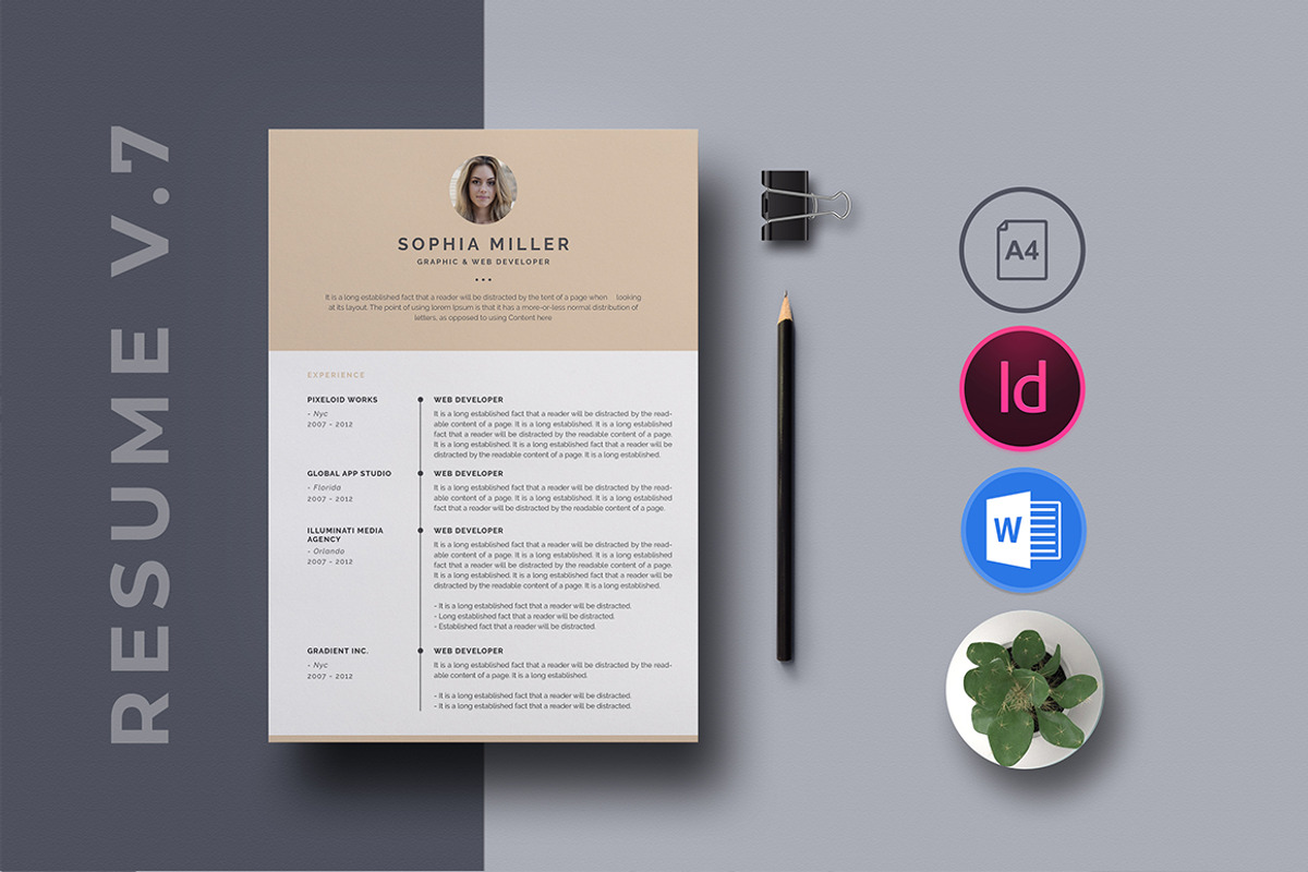 10 in 1 Resume Bundle, a Resume Template by GraphicsEgg (Photo 8 of 11)