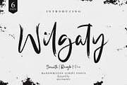 Wilgaty - 3 Stroke Edition (6 Fonts), a Script Font by Motokiwo (Thumbnail 1 of 10)