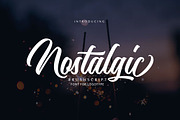 Nostalgic Script, a Script Font by joelmaker (Thumbnail 1 of 12)