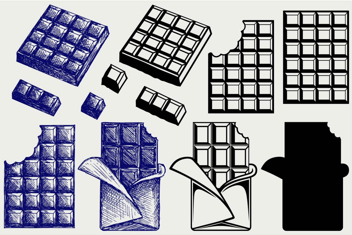Milk chocolate SVG, an Outline Icon by LineworkStock