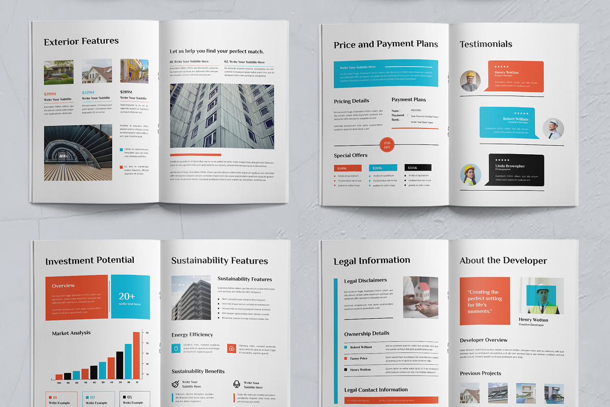 Real Estate Brochure Layout, a Brochure Template by ContestDesign (Photo 3 of 3)