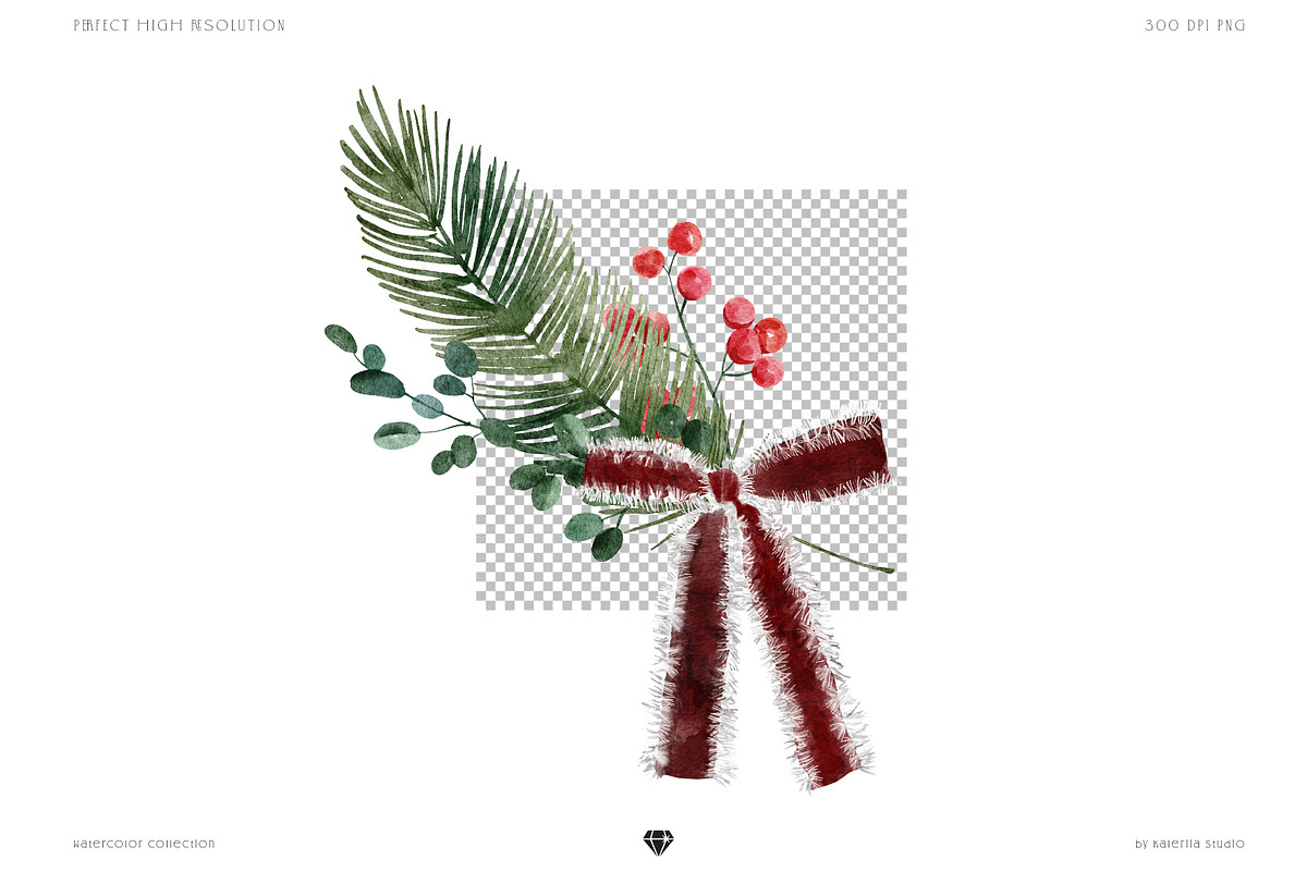 JANUARY Watercolor Winter Set, a Seasonal Illustration by Kaleriia (Photo 14 of 15)