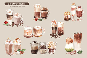 Korean Coffee Watercolor Collection