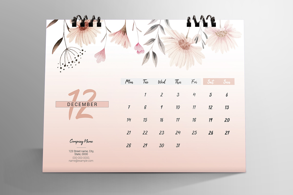 Desk Calendar 2026, a Stationery Template by crazyOWL (Photo 3 of 6)